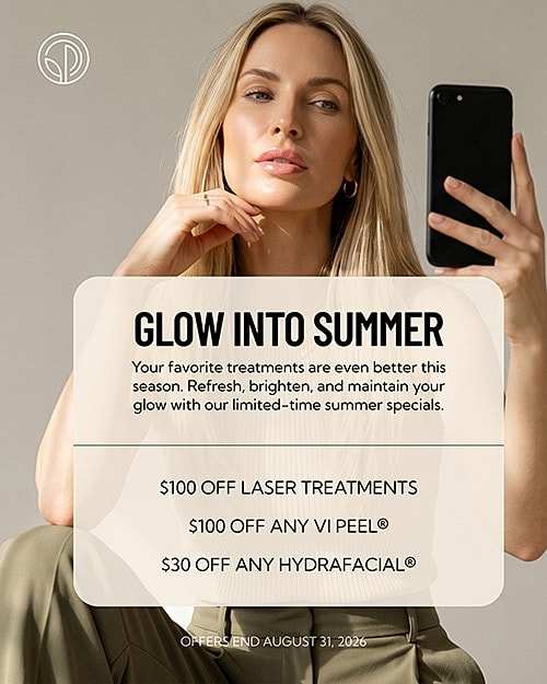 Summer skincare promotions and discounts announcement.